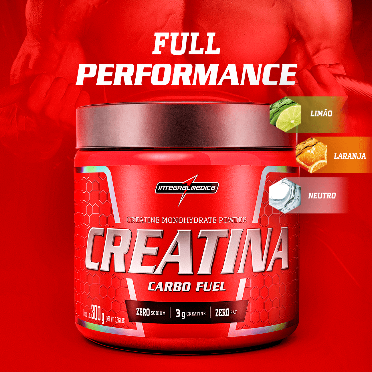 Creatina com Carboidrato 300g