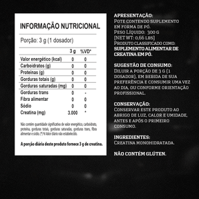 Creatina Monohidratada 300g